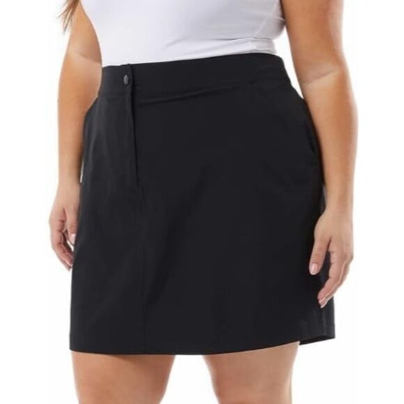 32 Degrees Cool Women S Stretch Skort Skirt Shorties Athleisure Shorts Black - Picture 7 of 8